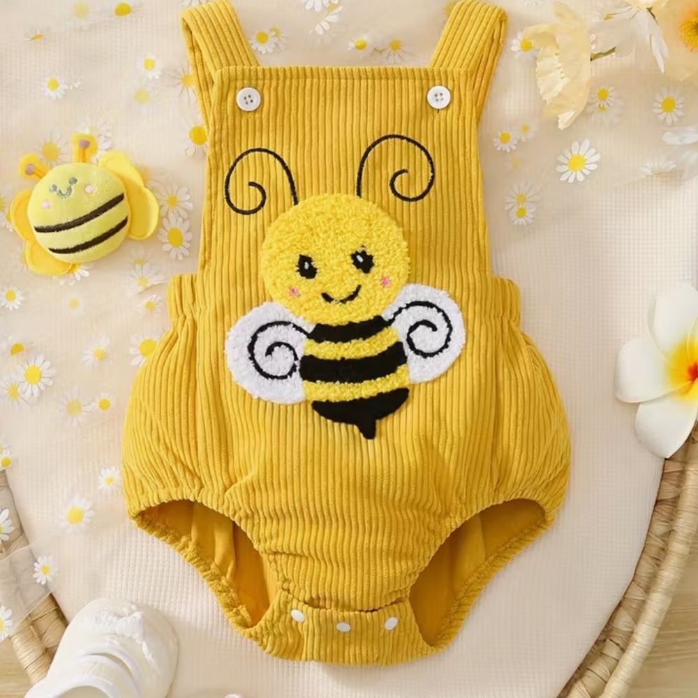Yellow Bee Baby Romper